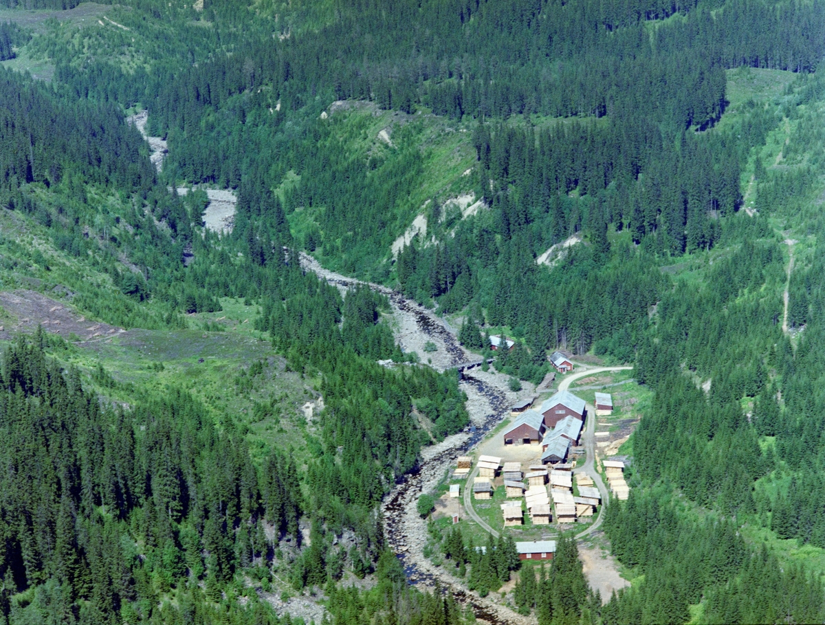 Widerøes Flyveselskap A/S, FLYFOTO BRENNSETEREN, BRENNSETERSAGA, VANG OG FURNES ALLMENNING, SAGBRUK