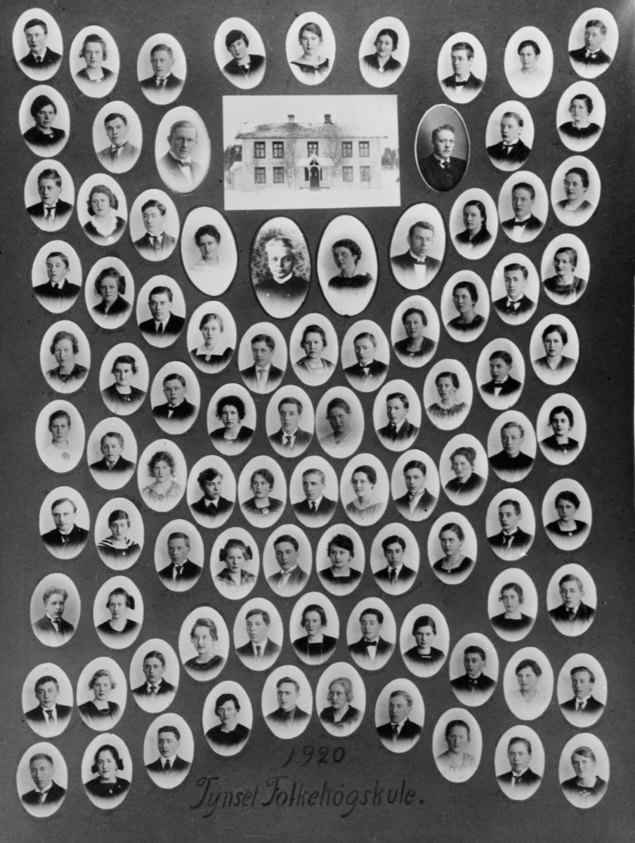 Ukjent, Tynset Folkehøgskule, 1920, klassebilde.