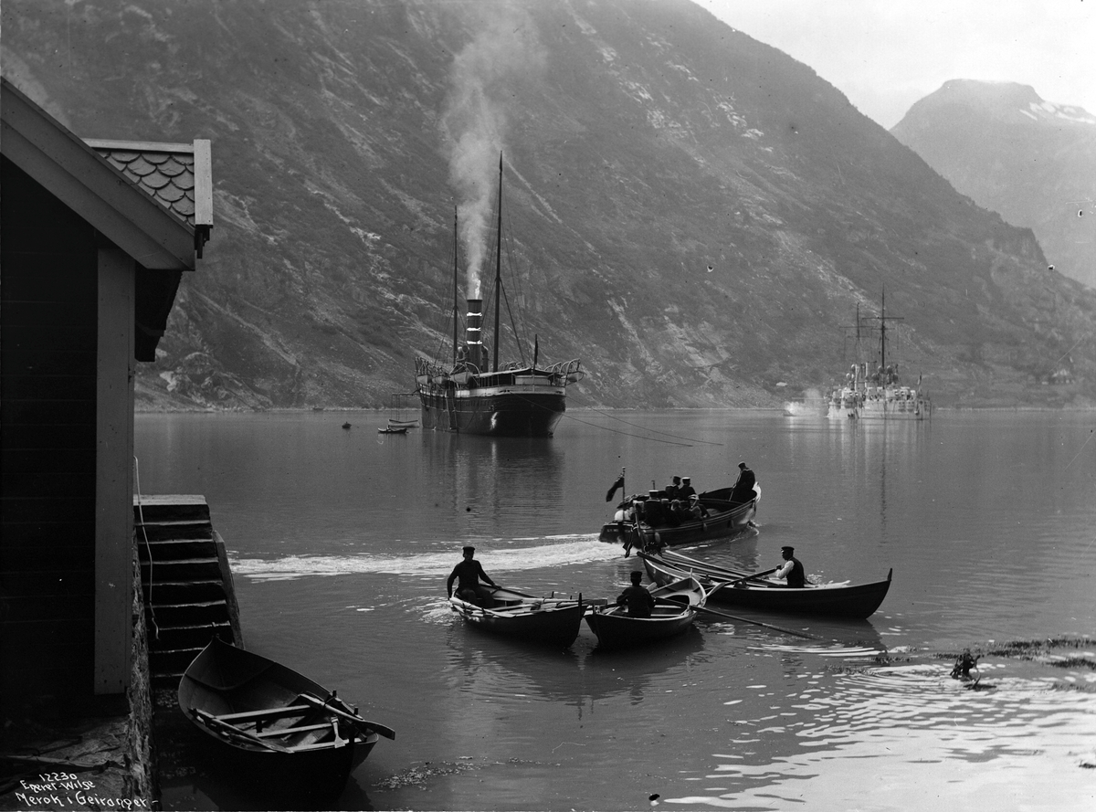 Anders Beer Wilse, Prot: Merok - Fjorden med Landingsbryggen 25/7 1910
