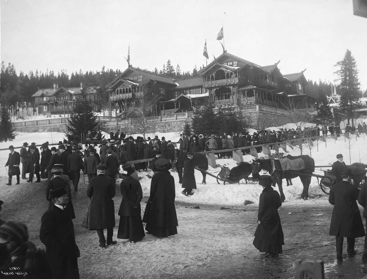 Anders Beer Wilse, Prot: Holmenkolløpet Paa vei til Holmenkollen Hotel 6/3