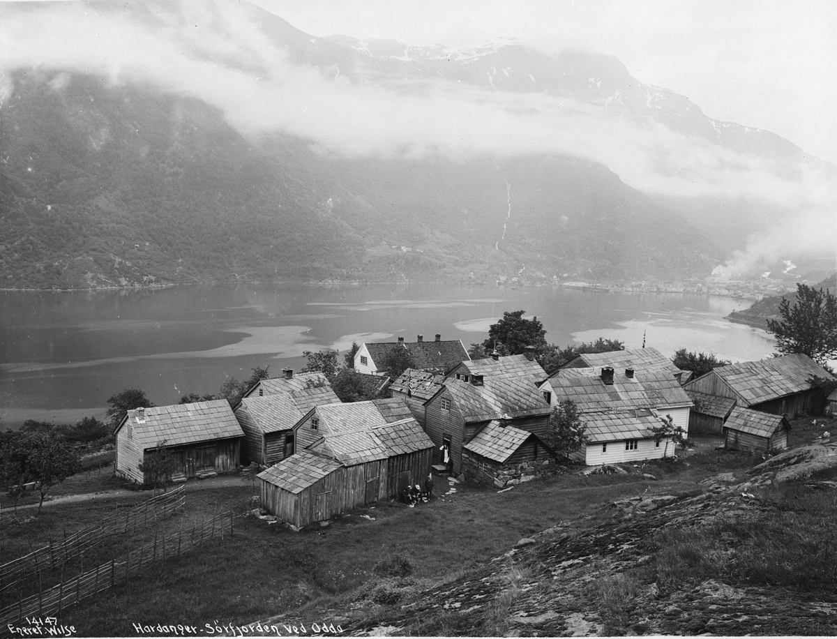Anders Beer Wilse, Prot: Odda - Husgrænd Neg: Hardanger - Sørfjorden ved Odda Konv: Husgrænd i Hardanger