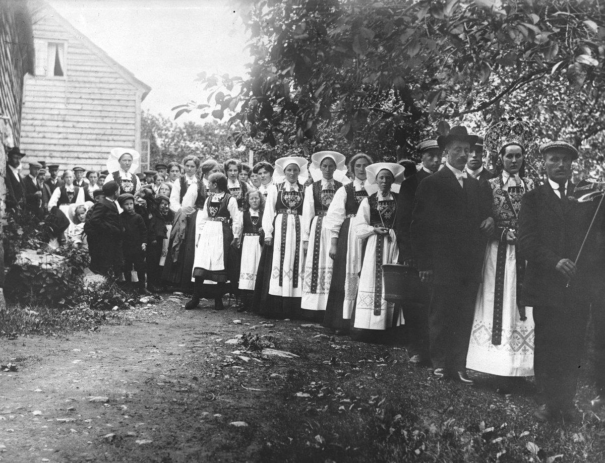 Anders Beer Wilse, Prot: Bryllup ved Odda - Brudefølget