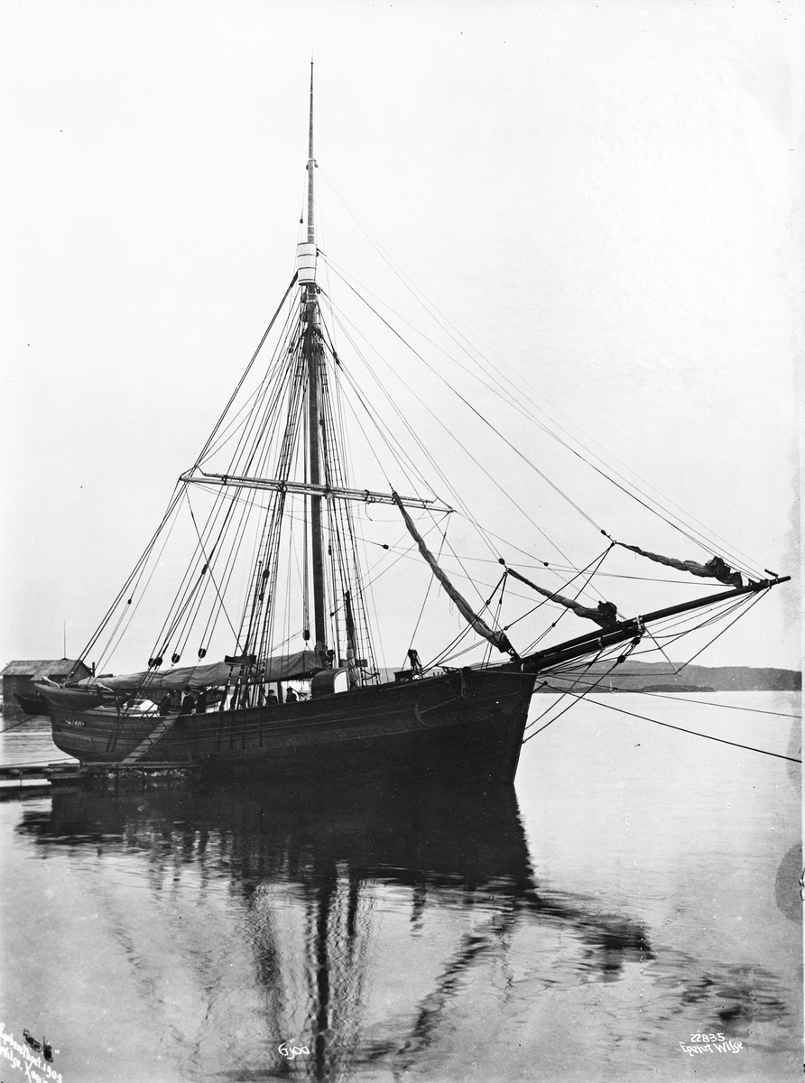Anders Beer Wilse, Prot: Gjøa 22/4 1903 Negativen forært Sjøfarstsmuseum 1910(?)