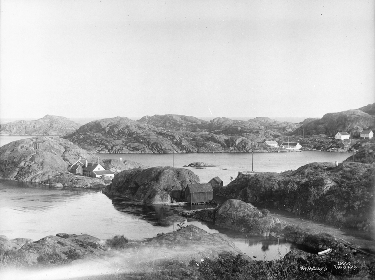 Anders Beer Wilse, Prot: Ny Hellesund Wm Krags hjem Oversigt Aug. Konv: Ny Hellesund, Oversigt med Krags Villa.