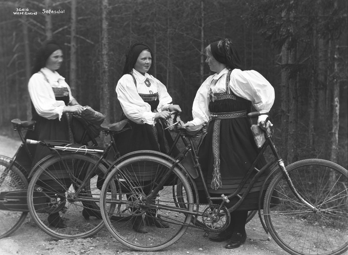 Anders Beer Wilse, Prot: Setesdal, tre piker med cykler