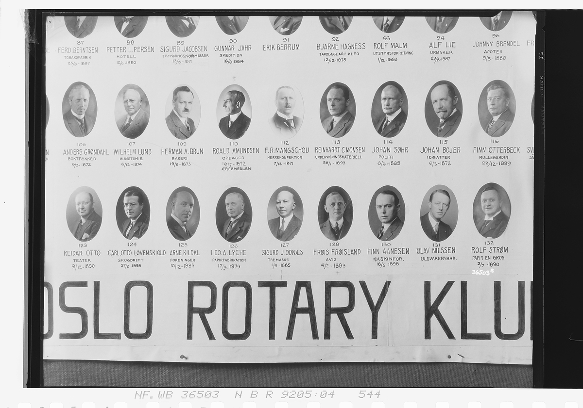 Anders Beer Wilse, Prot: Rotary klubben. Sammensatt gruppe