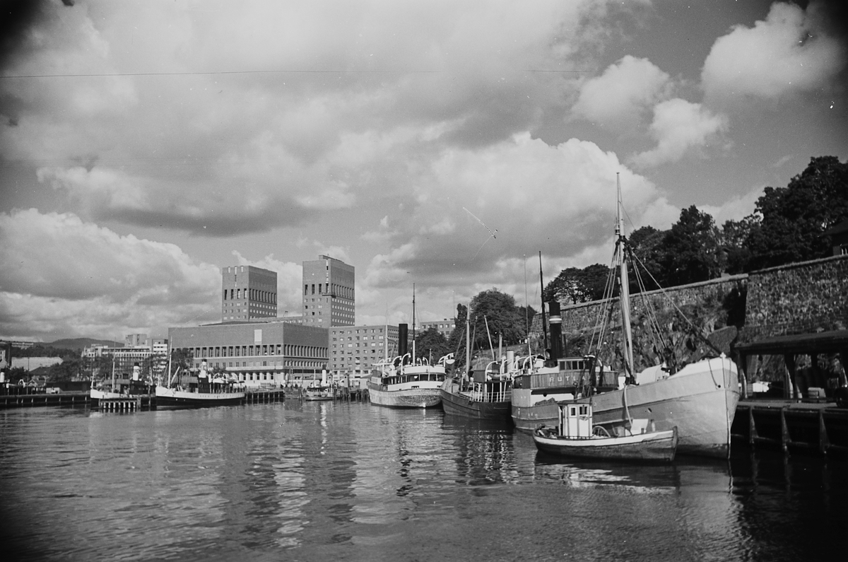 Anders Beer Wilse, Prot: Rådhuset fra Festningsbrygg. Damm 1-40