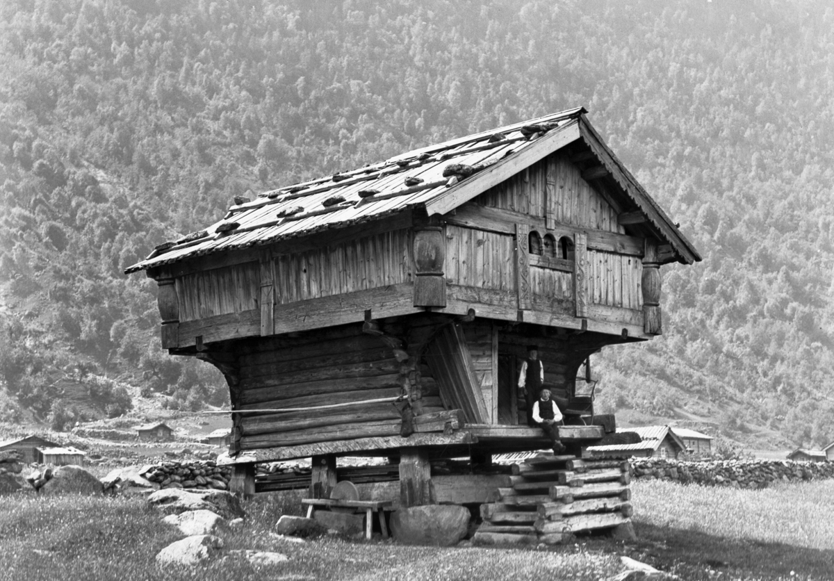 Axel Lindahl, Prot: Telemarken Stabur på gården Rollag, skog i Bakgrund