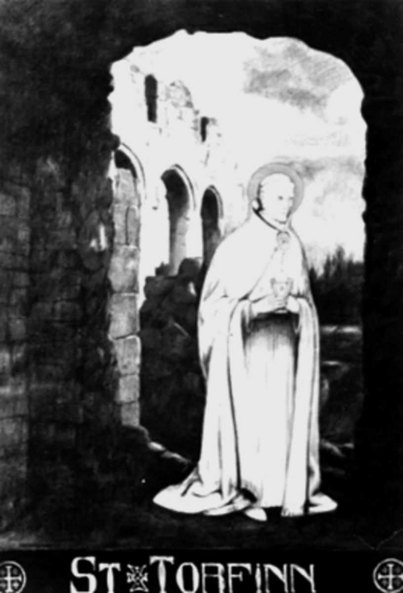 Anno Domkirkeodden, MALERI: DEN HELLIGE TORFINN (DØD 1285) BISKOP I HAMAR, ST. TORFINN