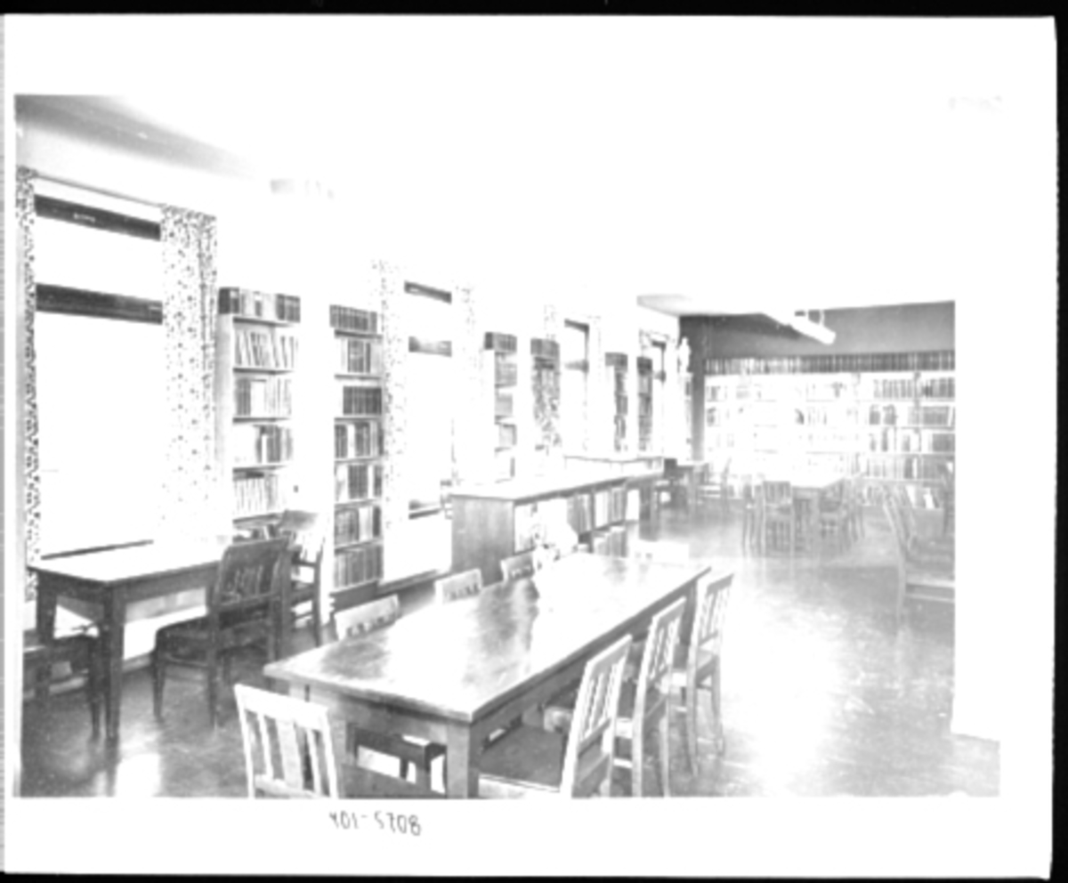 Anno Domkirkeodden, INTERIØR, HAMAR FOLKEBIBLIOTEK, STRANDGT. 43, LESESAL