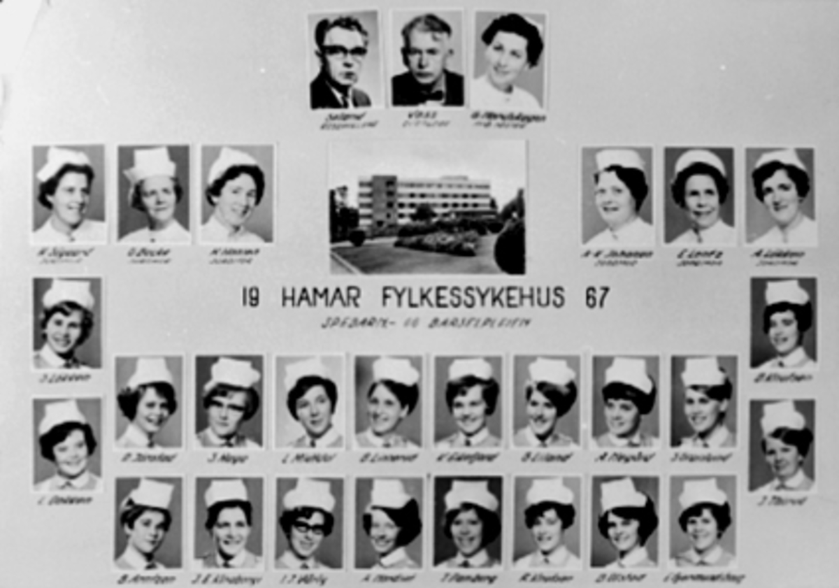 Anno Domkirkeodden, GRUPPEMONTASJE: HAMAR FYLKESSYKEHUS 1967, SPEBARN OG BARSELPLEIER