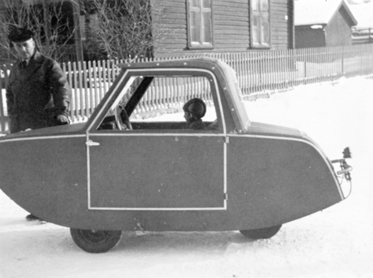 Anno Domkirkeodden, INGENIØR SVERRE HAGEN MEK. VERKSTED, LINDBERGBAKKEN 3, ELEKTRISK BIL, D-4141, PRODUSERT I BRUMUNDDAL