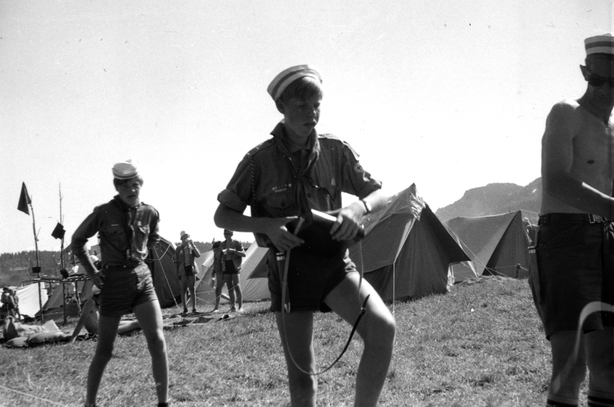 Anno Domkirkeodden, Hamar speidere på landsleir på Lillehammer 1968. Per Magnus Brekne i midten. 2. Hamar tropp.