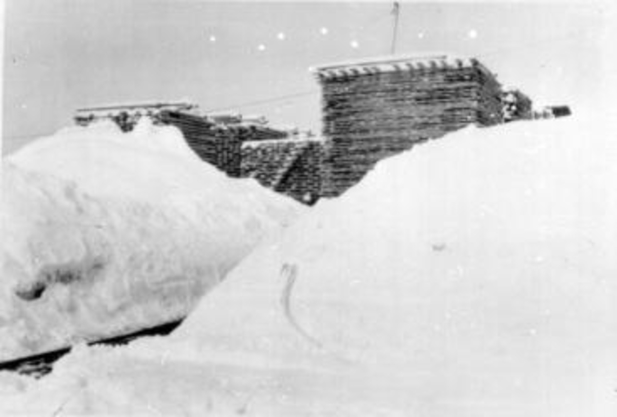 Anno Domkirkeodden, Fra trelasttomta på Buviken sag, Ringsaker Almenning. Mye snø.
