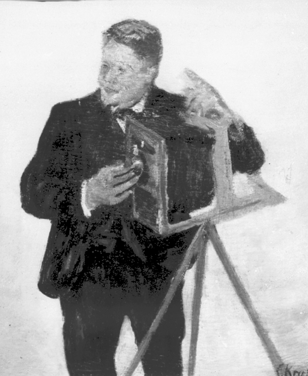 Anno Domkirkeodden, Maleri av fotograf Martin Finborud, Nes, Hedmark. Malt av Christian Krogh.