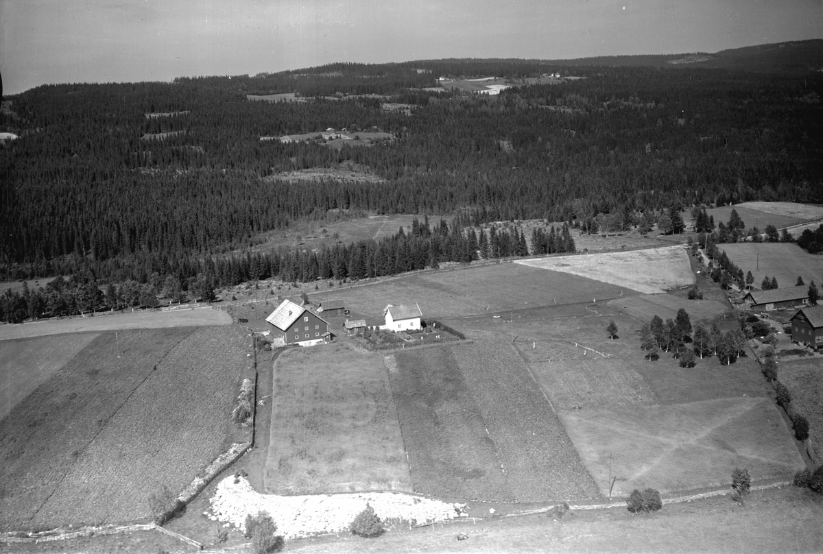Anno Domkirkeodden, Flyfoto av Øyjordet gard, Veldre, Ringsaker.