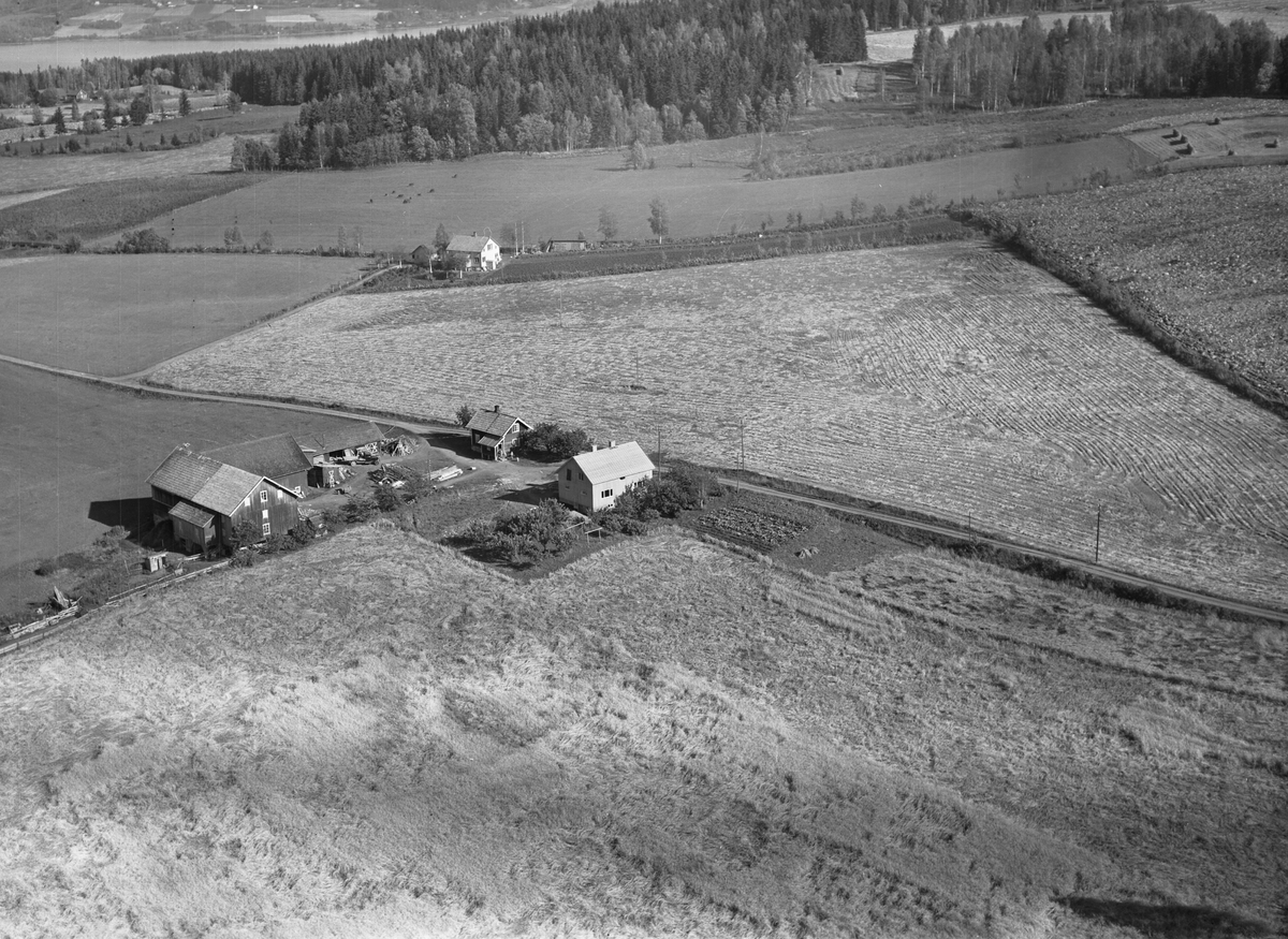 Anno Domkirkeodden, Flyfoto, gardsbruk, Kjennli nordre, Nes, Hedmark.