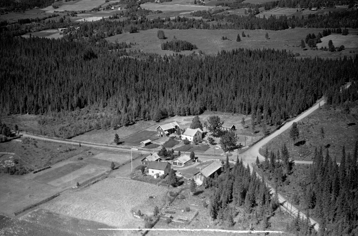 Anno Domkirkeodden, Flyfoto av Lundvoll, Lismarka, Ringsaker.