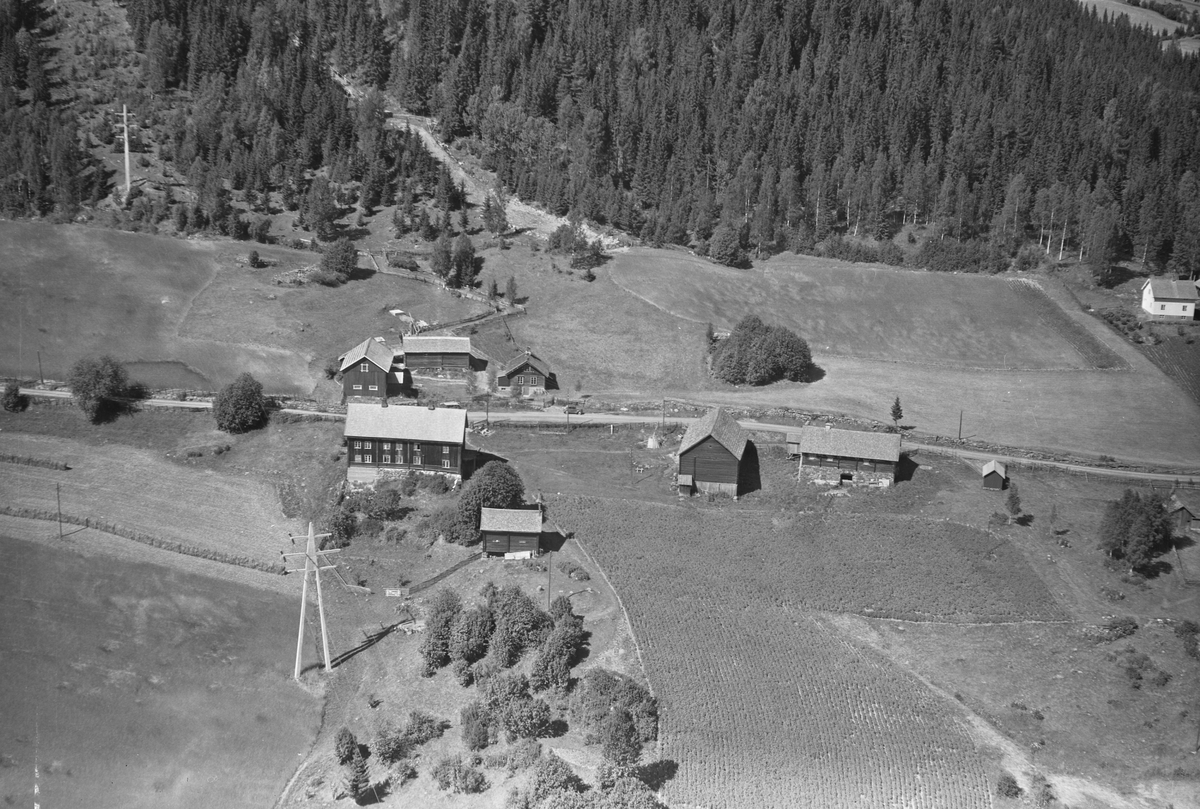 Anno Domkirkeodden, Flyfoto av Sørhaugen gard, Lismarka, Ringsaker.