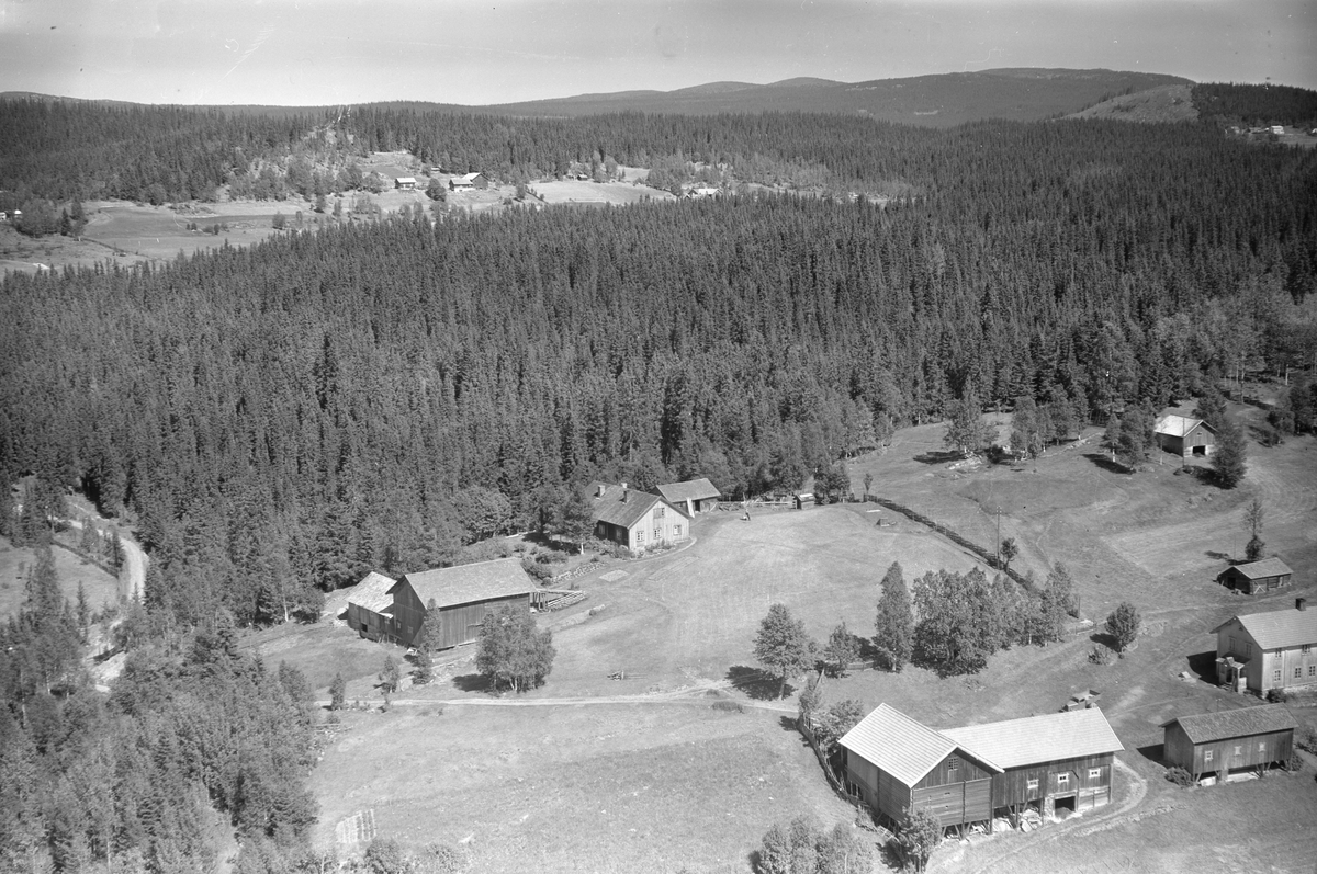 Anno Domkirkeodden, Flyfoto av Farberg øvre, Lismarka, Ringsaker.