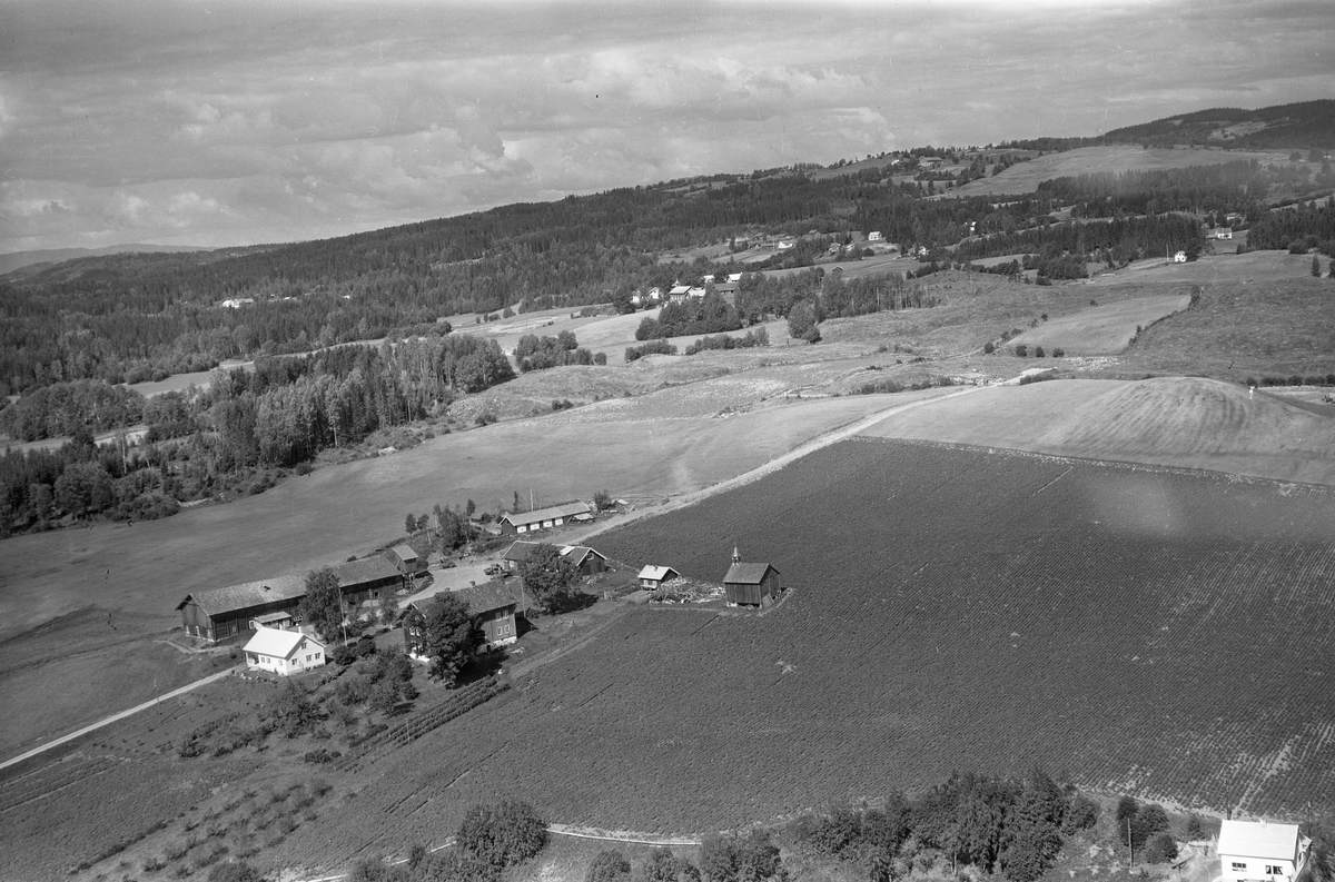 Anno Domkirkeodden, Flyfoto av Grini gard, Veldre, Ringsaker.