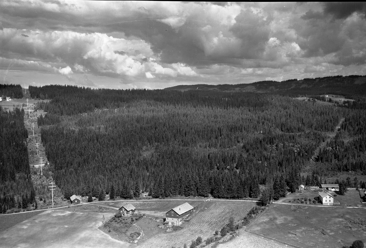 Anno Domkirkeodden, Flyfoto av Skogen vestre, Veldre, Ringsaker.