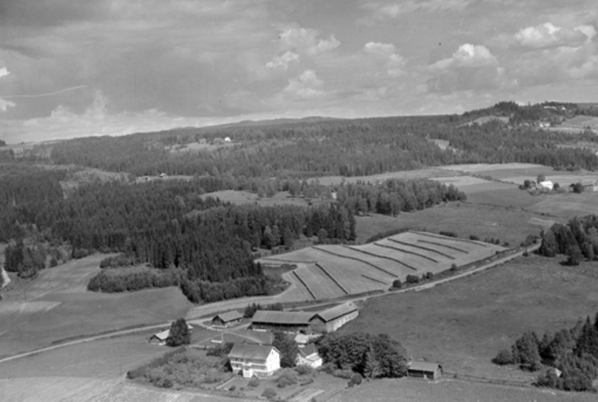 Anno Domkirkeodden, Flyfoto av Narud gard, Veldre, Ringsaker.