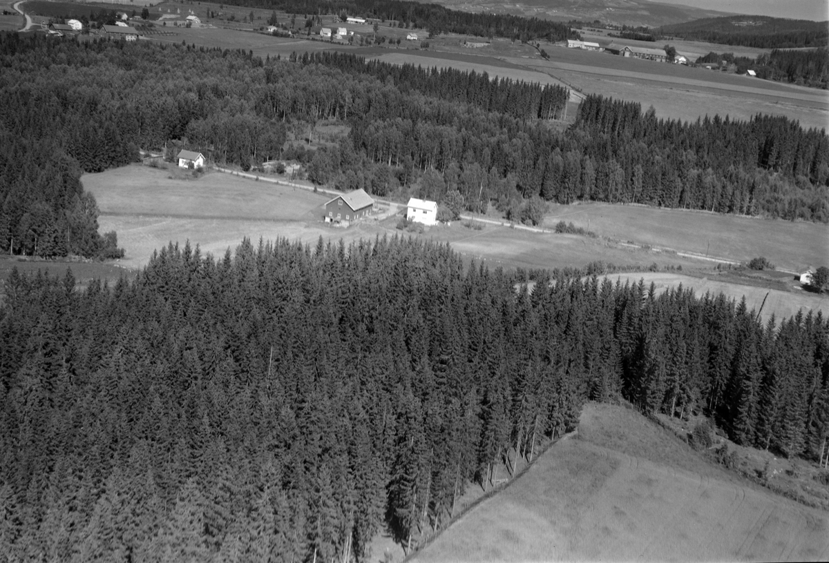 Widerøes Flyveselskap A/S, Flyfoto av Nystua, Gaupen, Ringsaker.