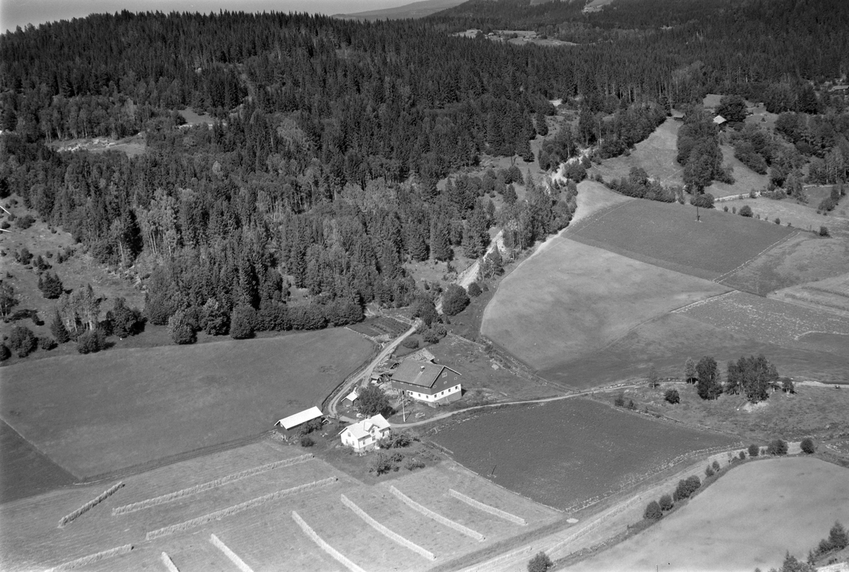 Widerøes Flyveselskap A/S, Flyfoto av Skalmerud, Stavsjø, Hedmark.
