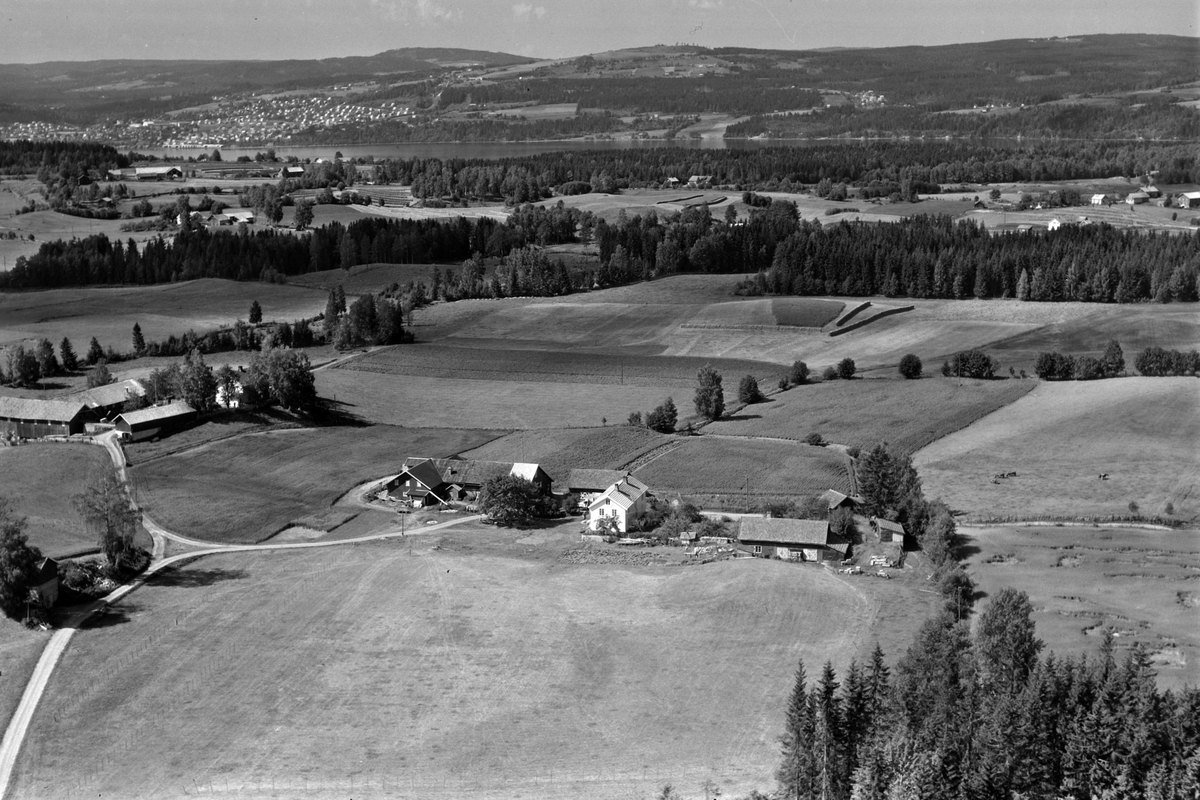 Widerøes Flyveselskap A/S, Flyfoto av Haugom gard, Gaupen, Ringsaker.