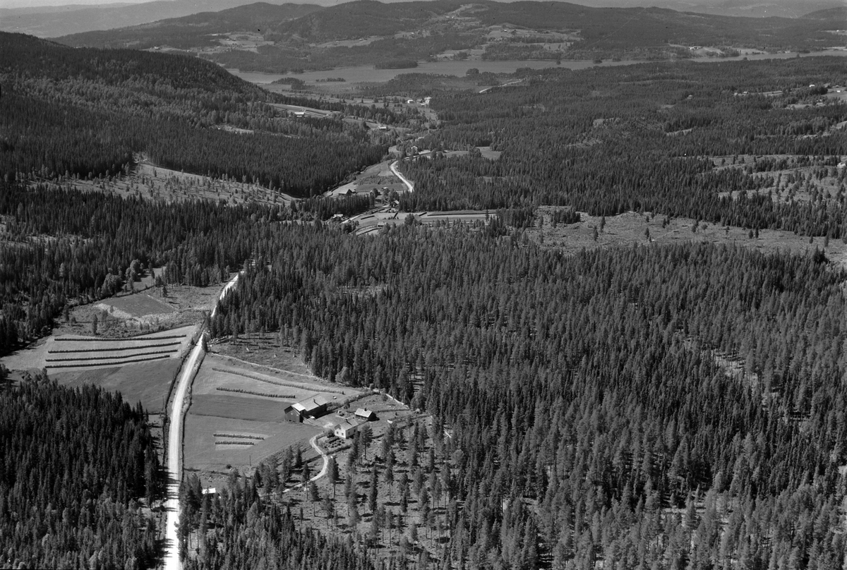 Widerøes Flyveselskap A/S, Flyfoto av Klyftmoen, Klyftmosvea, Næroset, Ringsaker.
