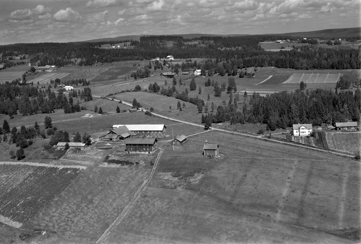 Widerøes Flyveselskap A/S, Flyfoto av Åsen nedre, Åsmarka, Ringsaker.