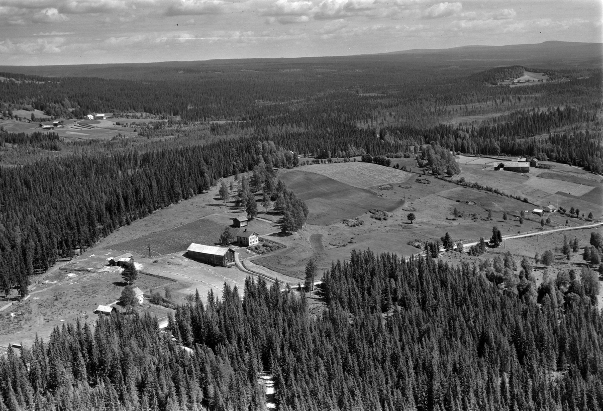 Widerøes Flyveselskap A/S, Flyfoto av Haugsvea gard, Åsmarka, Ringsaker.