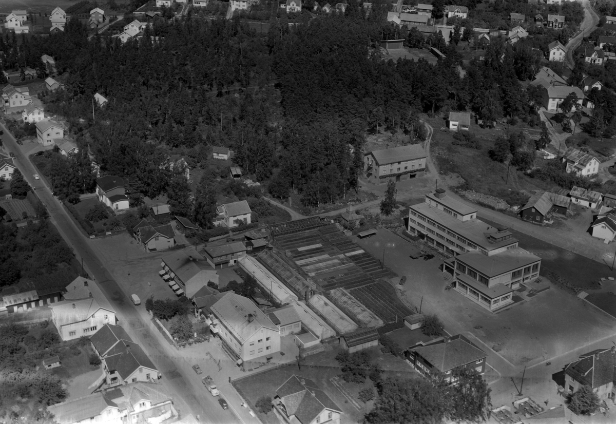 Widerøes Flyveselskap A/S, Flyfoto av Moelv, Ringsaker Herredshus.