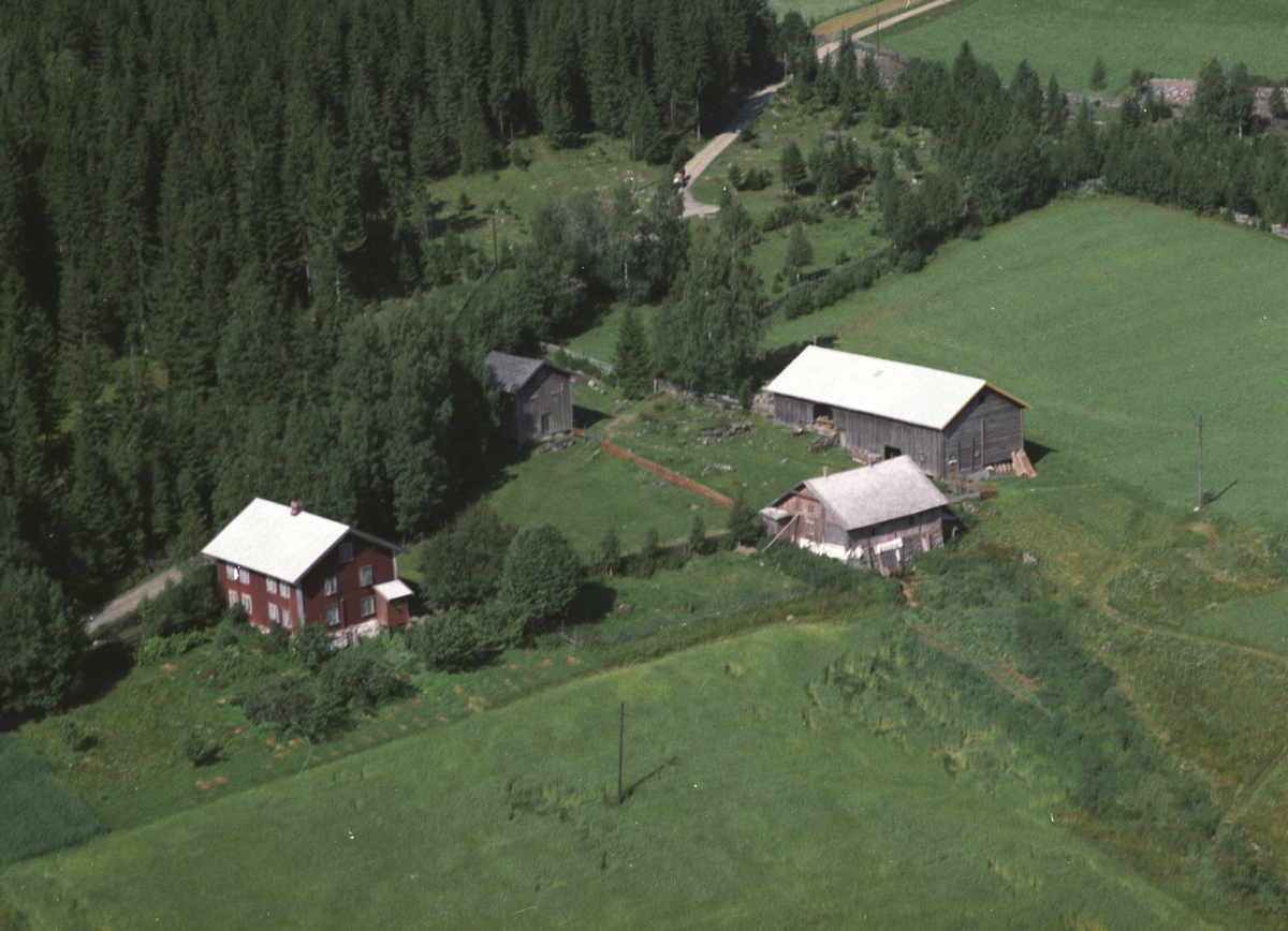 Widerøes Flyveselskap A/S, Flyfoto av ukjent gardsbruk, Næroset, Ringsaker.
