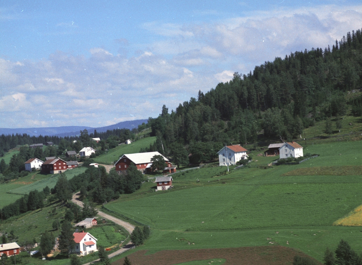 Widerøes Flyveselskap A/S, Flyfoto av Syljuåshagen øvre og nedre, Brøttum, Ringsaker.