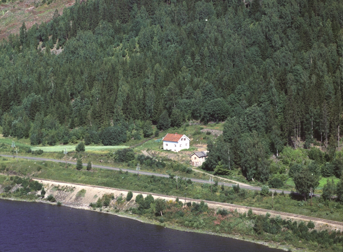 Widerøes Flyveselskap A/S, Flyfoto, Kjelbakken, Brøttum, Ringsaker.