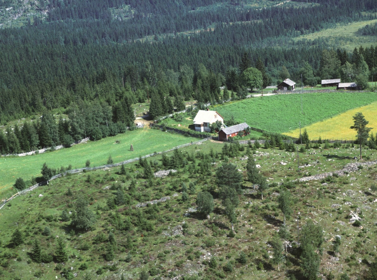 Widerøes Flyveselskap A/S, Flyfoto av Sletten øvre, Brøttum, Ringsaker.