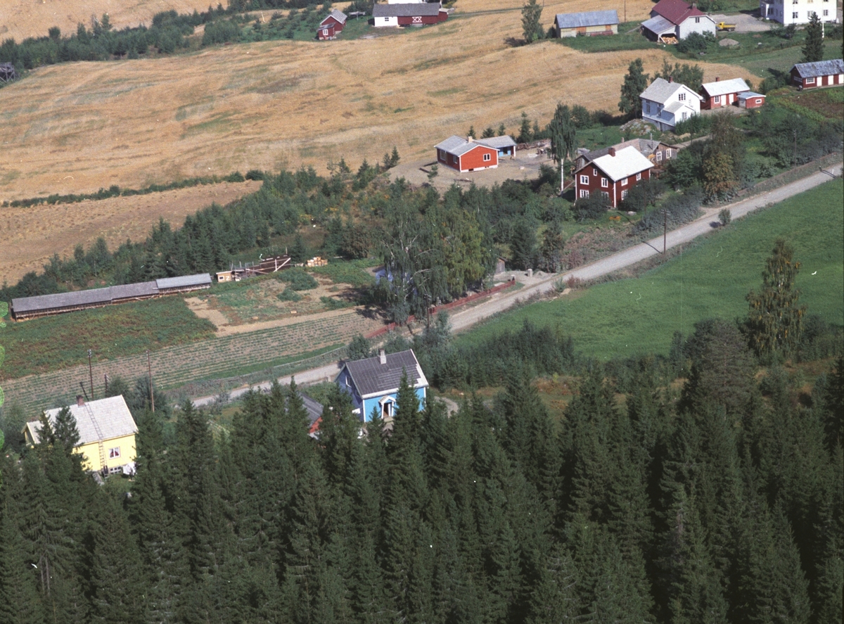 Widerøes Flyveselskap A/S, Flyfoto, boliger, Lundsdalen, Gaupen, Ringsaker.