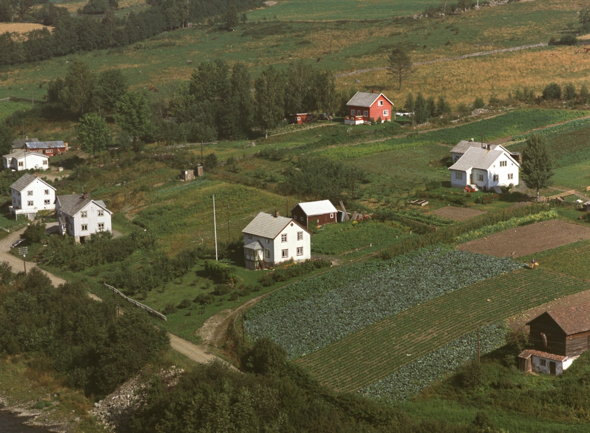 Widerøes Flyveselskap A/S, Flyfoto av boliger nord for Mengshoel fergested.