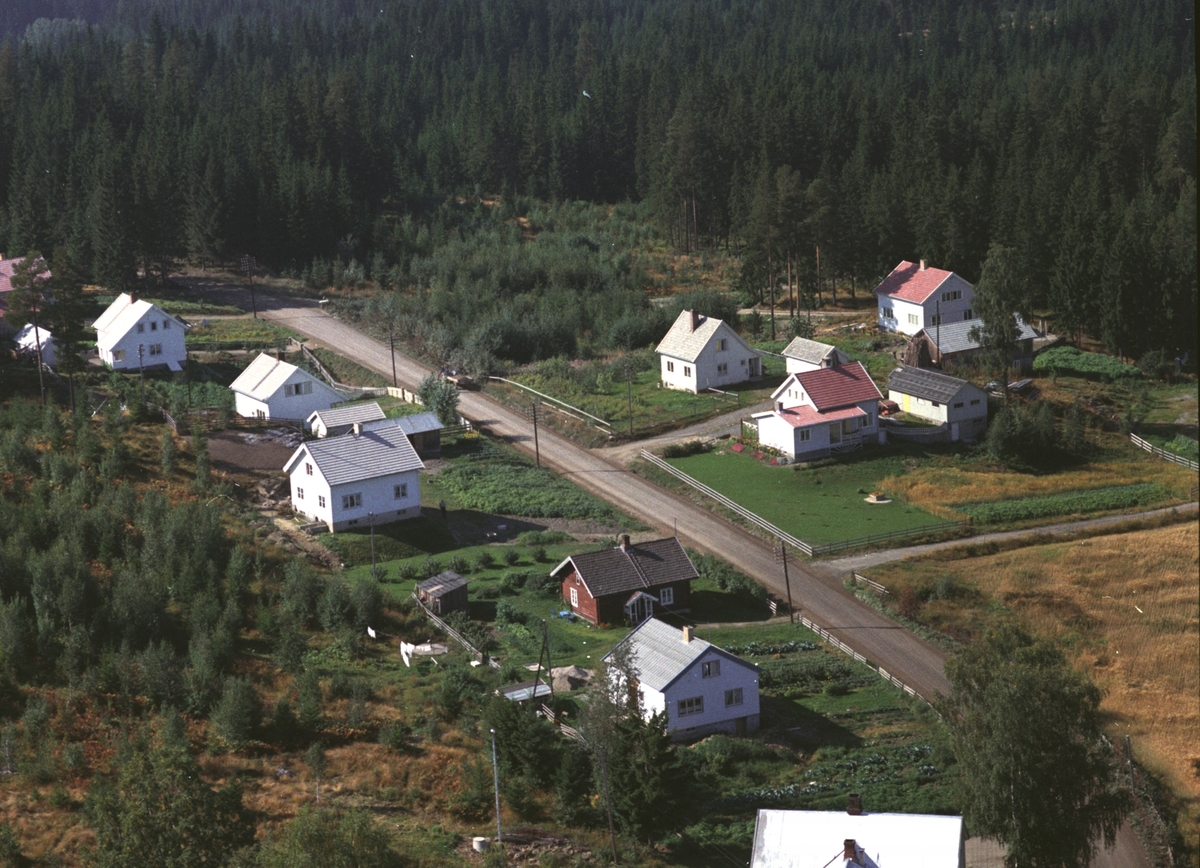 Widerøes Flyveselskap A/S, Flyfoto, Flintskallhaugen, Gaupen, Ringsaker.
