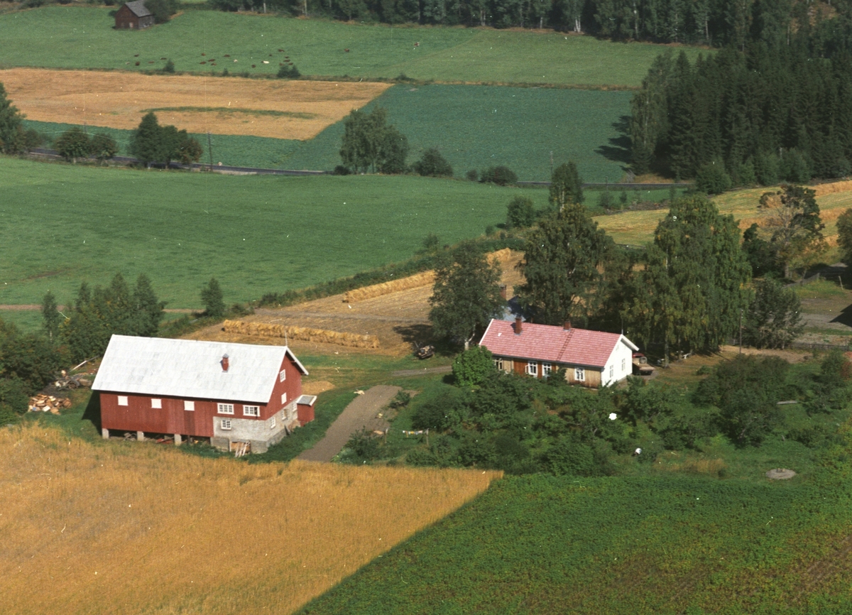 Widerøes Flyveselskap A/S, Flyfoto, Skjønsberg gard, Gaupen, Ringsaker.