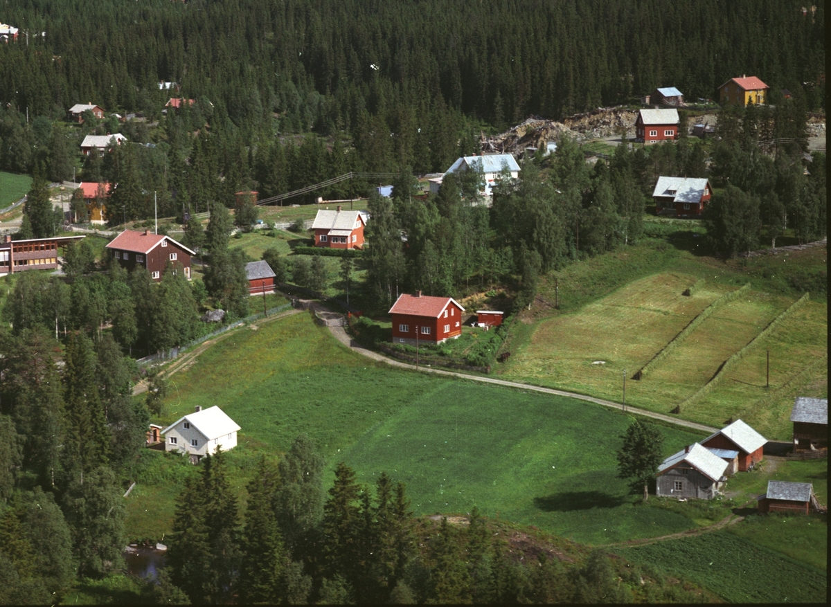 Widerøes Flyveselskap A/S, Flyfoto, Bakkero, Heimtun, bebyggelse, Mesnalia, Ringsaker.