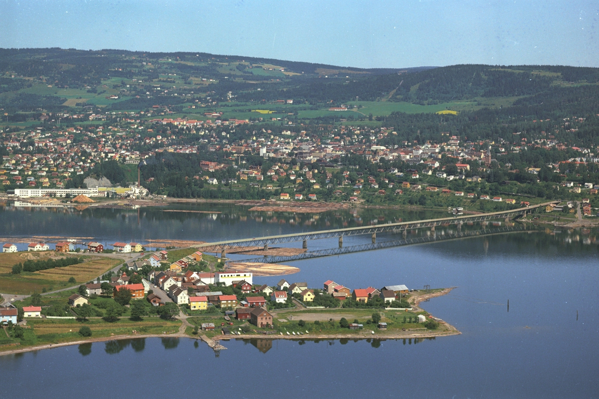 Widerøes Flyveselskap A/S, Flyfoto, Lillehammer sett fra Vingnes.