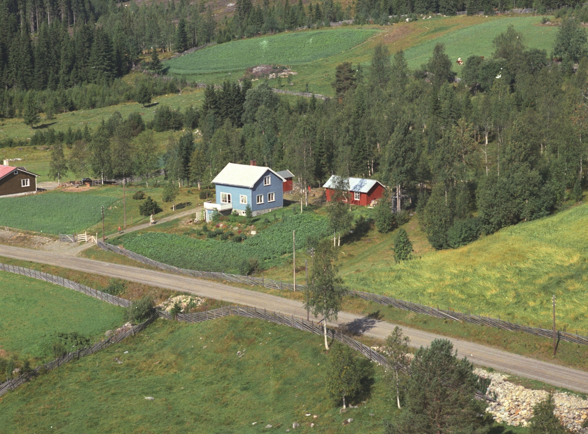 Widerøes Flyveselskap A/S, Flyfoto, bolig, Åsli, Veldre, Ringsaker.