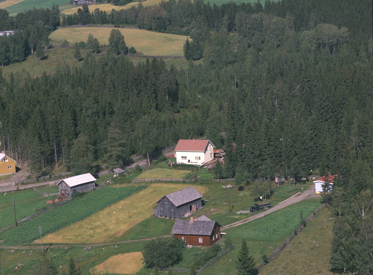 Widerøes Flyveselskap A/S, Flyfoto, Sørli, Næroset, Ringsaker.