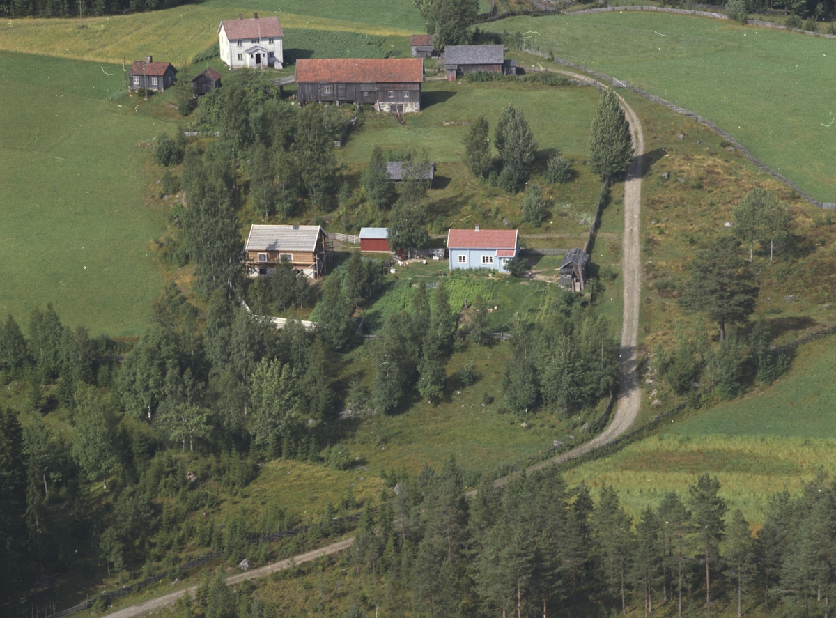 Widerøes Flyveselskap A/S, Flyfoto, ukjent gardsbruk, Lismarka, Ringsaker.