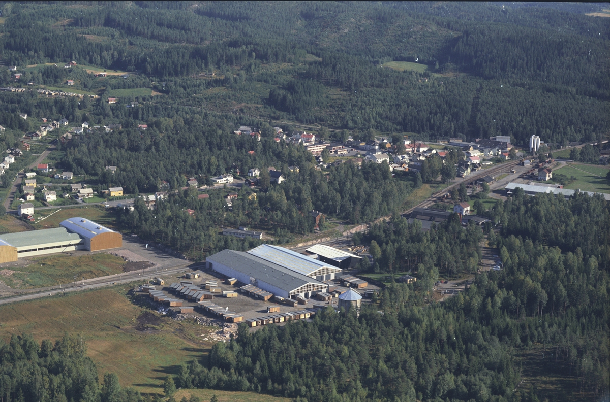 Widerøes Flyveselskap A/S, Flyfoto, Ringsakerhus, Moelv, Ringsaker.