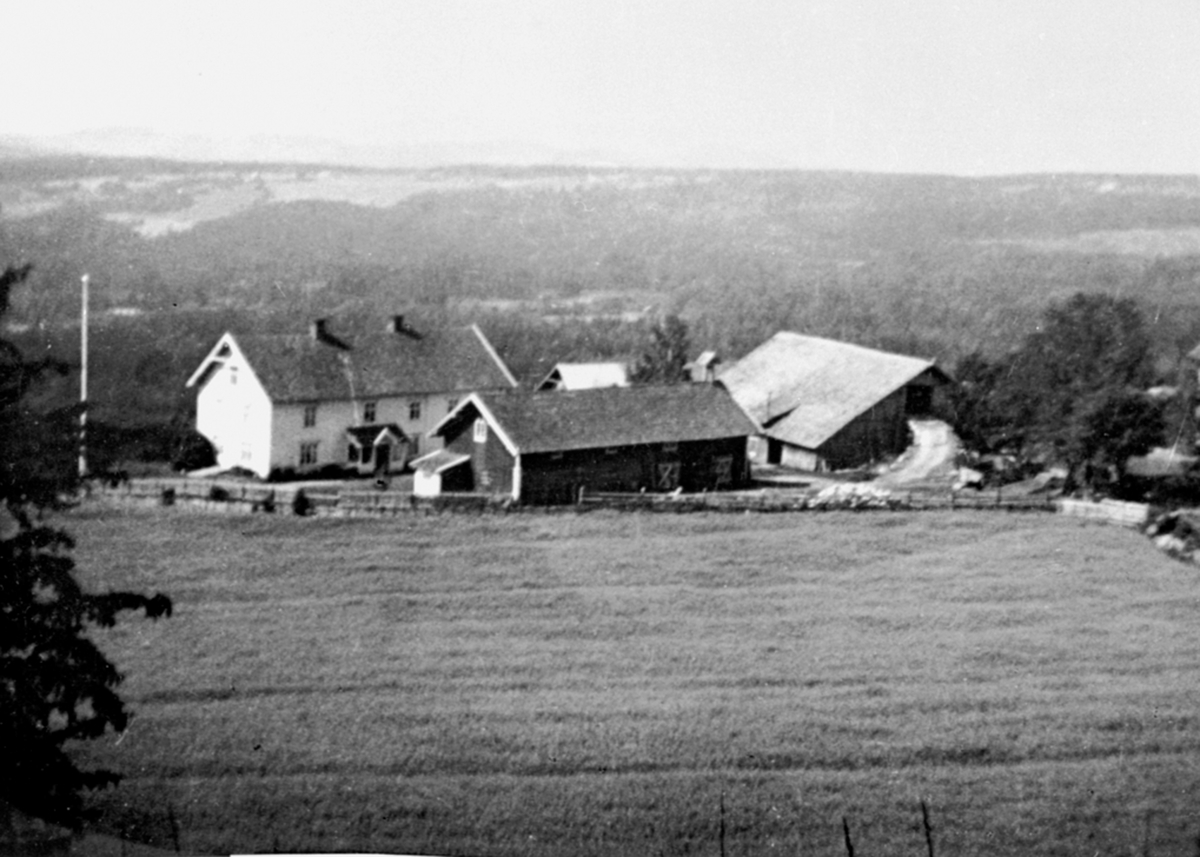 Anno Domkirkeodden, Bjørge søndre, Veldre, Ringsaker. Låven brant 17. mai 1947.