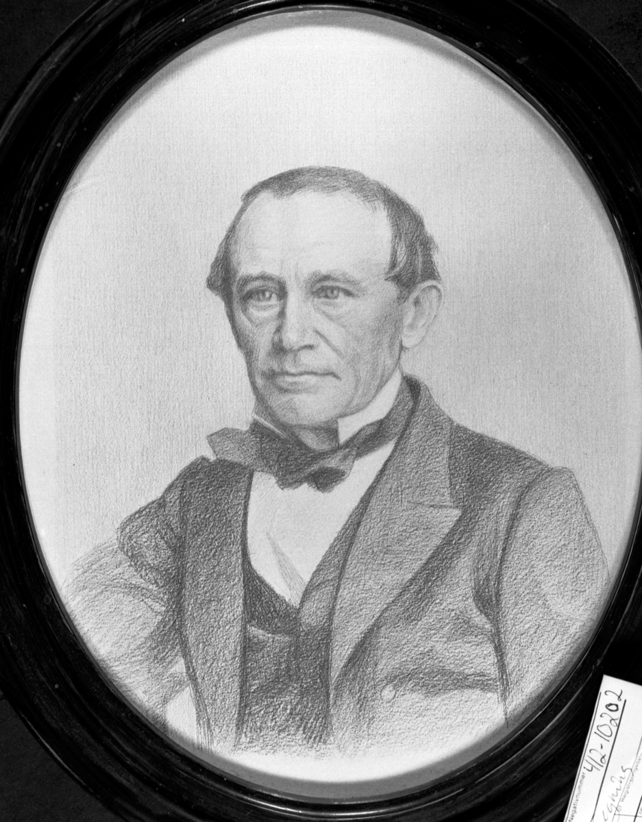 Anno Domkirkeodden, Tegnet portrett av Tolle Peder Jacobsen Hoel (19.1.1807-28.6.1874. Hovinsholm, Helgøya.